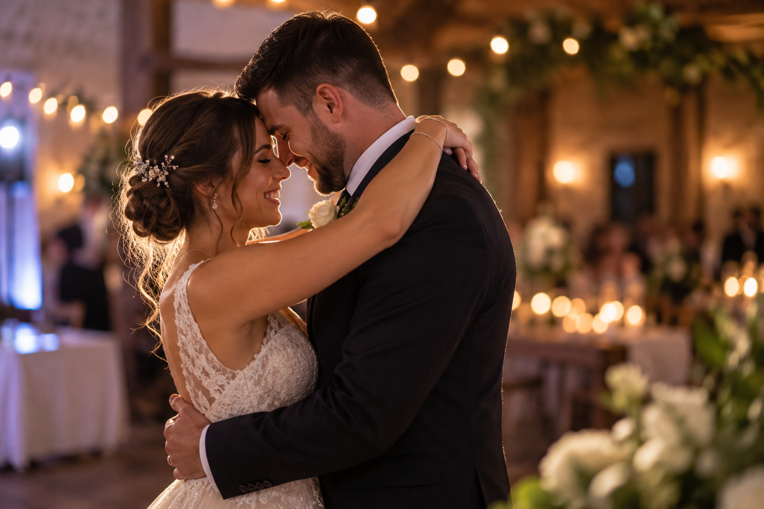 Wedding Couple Enjoying Their Special Night